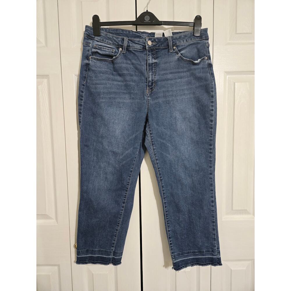 Time and tru size 18 women's plus size high rise capri jeans